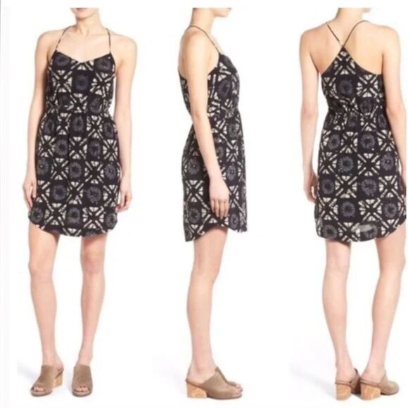 Madewell Starview 100% Silk Batik Grid Mini Dress Sz 4 - Picture 16 of 16